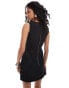 Closet London square neck mini dress in black