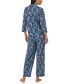 Women's 2-Pc. 3/4-Sleeve Printed Pajamas Set