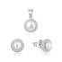 Фото #1 товара beautiful silver jewelry set with river pearls AGSET278L (pendant, earrings)