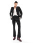 ASOS DESIGN skinny suit jacket with clasp in black