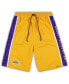 ფოტო #1 პროდუქტის Men's Gold Los Angeles Lakers Big and Tall Referee Iconic Mesh Shorts