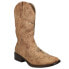 Roper Faith Rhinestone Square Toe Cowboy Womens Beige Casual Boots 09-021-1901-