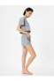 Фото #2 товара Пижама Koton Elastic Waist Texture Detail Shorts