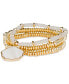 ფოტო #1 პროდუქტის Gold-Tone 3-Pc. Set Mother-of-Pearl Shell Charm Beaded Stretch Bracelets