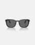 Фото #3 товара Ralph Lauren Ph4208u square polarised sunglasses with grey lens in shiny black