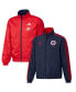 ფოტო #1 პროდუქტის Men's Navy and Red New England Revolution 2023 On-Field Anthem Full-Zip Reversible Team Jacket