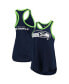 Фото #1 товара Women's College Navy Seattle Seahawks Tater Tank Top