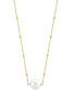 ფოტო #1 პროდუქტის EFFY® Freshwater Pearl (10mm) & Polished Bead 16" Pendant Necklace in Gold-Plated Sterling Silver