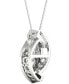 Фото #6 товара Twinkling Diamond Star diamond Swirl 18" Pendant Necklace (1/4 ct. t.w.) in 10k White Gold