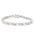 Фото #8 товара Diamond Accent San Marco Link Bracelet in 18k Gold-Plate & Silver-Plate