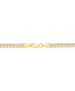 Double-Sided Cuban Link Chain Bracelet (4.5mm) in 10k Two-Tone Gold