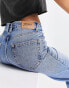 ONLY Robyn high waisted straight leg jeans in mid blue