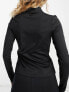 HIIT essential long sleeve full zip top in black