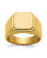 ფოტო #1 პროდუქტის Stainless Steel Polished Yellow IP-plated Signet Ring
