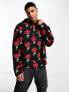 Фото #1 товара Versace Jeans Couture roses hoodie in black