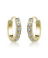 ფოტო #2 პროდუქტის Extra Mini Huggie Radiant Hoop Earrings with Sparkling Cubic Zirconia