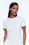 Cotton t-shirt with embellished trim