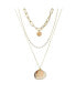 ფოტო #1 პროდუქტის Sea Shell Three Layer Necklace