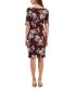 ფოტო #5 პროდუქტის Petite Printed Faux-Wrap Sheath Dress