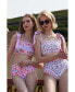 Фото #2 товара Women's Pink Blossom Reversible Two-Piece Swimsuit