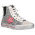 Vintage Havana Alive Glitter High Top Womens Silver Sneakers Casual Shoes ALIVE