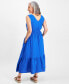 Фото #4 товара Petite Cotton Sleeveless Midi Dress, Created for Macy's