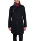 Women's Single-Breasted Peacoat & Scarf