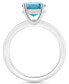 ფოტო #3 პროდუქტის Women's London Blue Topaz (2-2/5 ct.t.w.) and Diamond Accent Ring in Sterling Silver