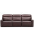 Фото #5 товара Dextan Leather 3-Pc. Sofa with 3 Power Recliners, Created for Macy's
