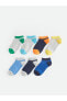 Renk Bloklu Erkek Çocuk Patik Çorap 7'li
