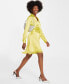 Фото #3 товара Women's Faux-Wrap Fringe-Trim Dress, Created for Macy's