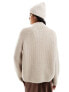 & Other Stories high neck relaxed sweater in beige