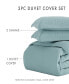 Фото #2 товара Double Brushed Solid Duvet Cover Set, King/California King
