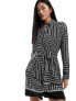 Фото #7 товара New Look mini shirt dress in black pattern