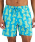 ფოტო #3 პროდუქტის Men's Pineapple-Print Swim Trunks, Created for Macy's