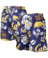 ფოტო #1 პროდუქტის Men's Navy Cal Bears Floral Volley Logo Swim Trunks