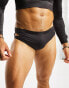 COLLUSION cut out swim brief in charcoal