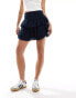 Фото #1 товара Hollister tiered femme mini skirt in navy