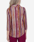 Petite Wine Country Spliced Stripe Necklace Top