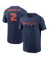 Фото #1 товара Men's Alex Bregman Navy Houston Astros City Connect Name and Number T-shirt