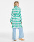 ფოტო #3 პროდუქტის Women's Plaid Double-Breasted Trench Coat, Created for Macy's