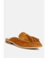 ფოტო #1 პროდუქტის EDMANDA Womens Tassle Detail Leather Mules