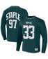 ფოტო #2 პროდუქტის Men's NFL X Staple Green Philadelphia Eagles Core Long Sleeve Jersey Style T-shirt