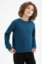 Фото #1 товара Erkek Çocuk Bisiklet Yaka Sweatshirt