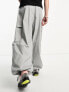 Фото #2 товара Weekday Unisex parachute baggy trousers in grey exclusive to ASOS
