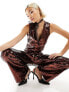 Фото #1 товара Labelrail x Dyspnea sequin fitted waistcoat co-ord in bronze