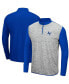 Фото #1 товара Men's Heathered Gray, Royal Air Force Falcons Prospect Quarter-Zip Jacket