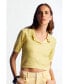 ფოტო #1 პროდუქტის Women's Rhinestone Embroidered Knitwear Top