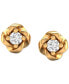 ფოტო #2 პროდუქტის Diamond Swirl Stud Earrings (1/10 ct. t.w.) in 10k White Gold or 10k Yellow Gold