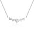 Romantic steel necklace with hearts VEDN0330S
